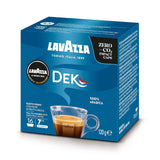 Lavazza A Modo Mio Dek Cremoso, 256 kapsułek kawy, do espresso bezkofeinowego z aromatycznymi nutami migdałów i canditis, 100% Arabica, intensywność 7/13, średnio palona, ​​16 opakowań