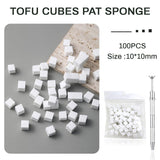 100 Stück Nail Art Schwamm Mit Metallgreifer, Gąbkowy aplikator w pędzelku, Sponge Nagel Pinsel, Maniküre Zubehör Für Nägel, Um Eine Varaudzen Von Gradient Nail Art Patterns Zu Ersetlen