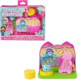 DREAMWORKS GABBY'S DOLLS HOUSE - zestaw do pokoju Deluxe, pokój imprezowy Kitty Narwhale, tematyczne meble i akcesoria, wiek 3+