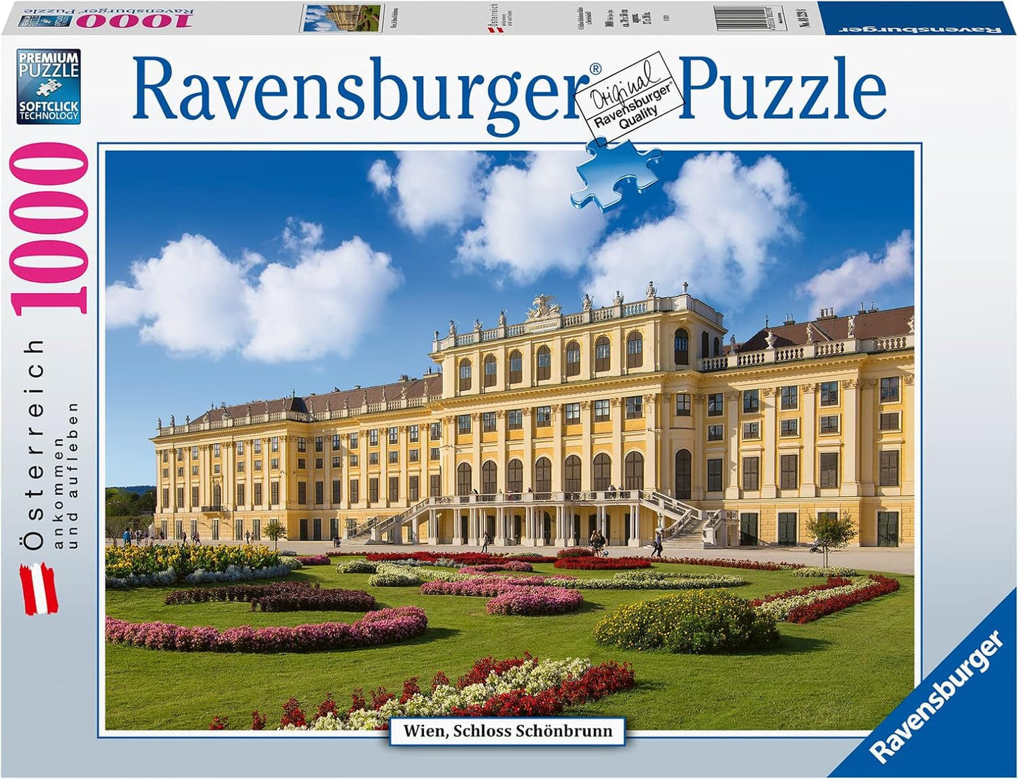 Ravensburger Puzzle 12000353 - Zamek Schönbrunn - 1000 elementów puzzle dla dorosłych i dzieci powyżej 14 lat, Puzzle Naty Shop Old Design