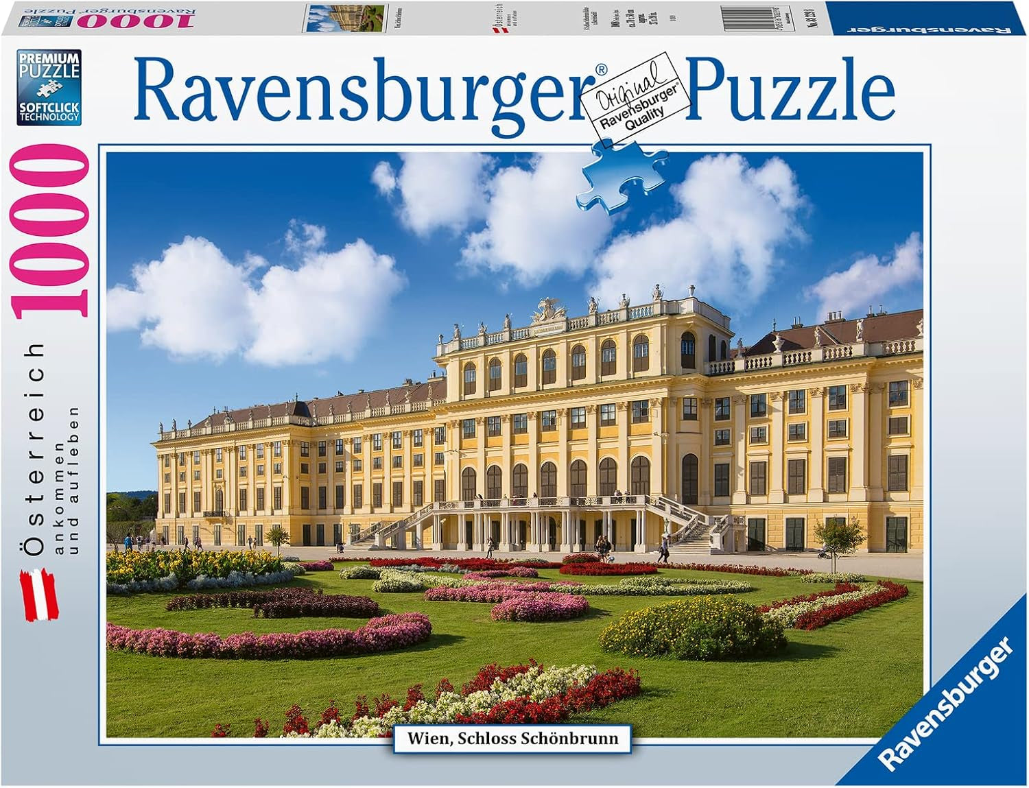 Ravensburger Puzzle 12000353 - Zamek Schönbrunn - 1000 elementów puzzle dla dorosłych i dzieci powyżej 14 lat, Puzzle Naty Shop Old Design