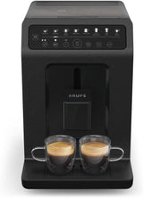 Krups EA897B Evidence Automatyczny ekspres do kawy ECOdesign, automatyczna funkcja espresso i cappuccino, technologia Quattro Force, kubki do mleka uruchamiane jednym dotknięciem, 8 ustawień wstępnych, system mleka, 1450W