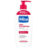 Mixa Urea Cica Balsam do ciała XXL, Z mocznikiem i regenerującym pantenolem, Kojące i ochronne mleczko do ciała, Do skóry suchej, 400 ml Prysznic i kąpiel Naty Shop