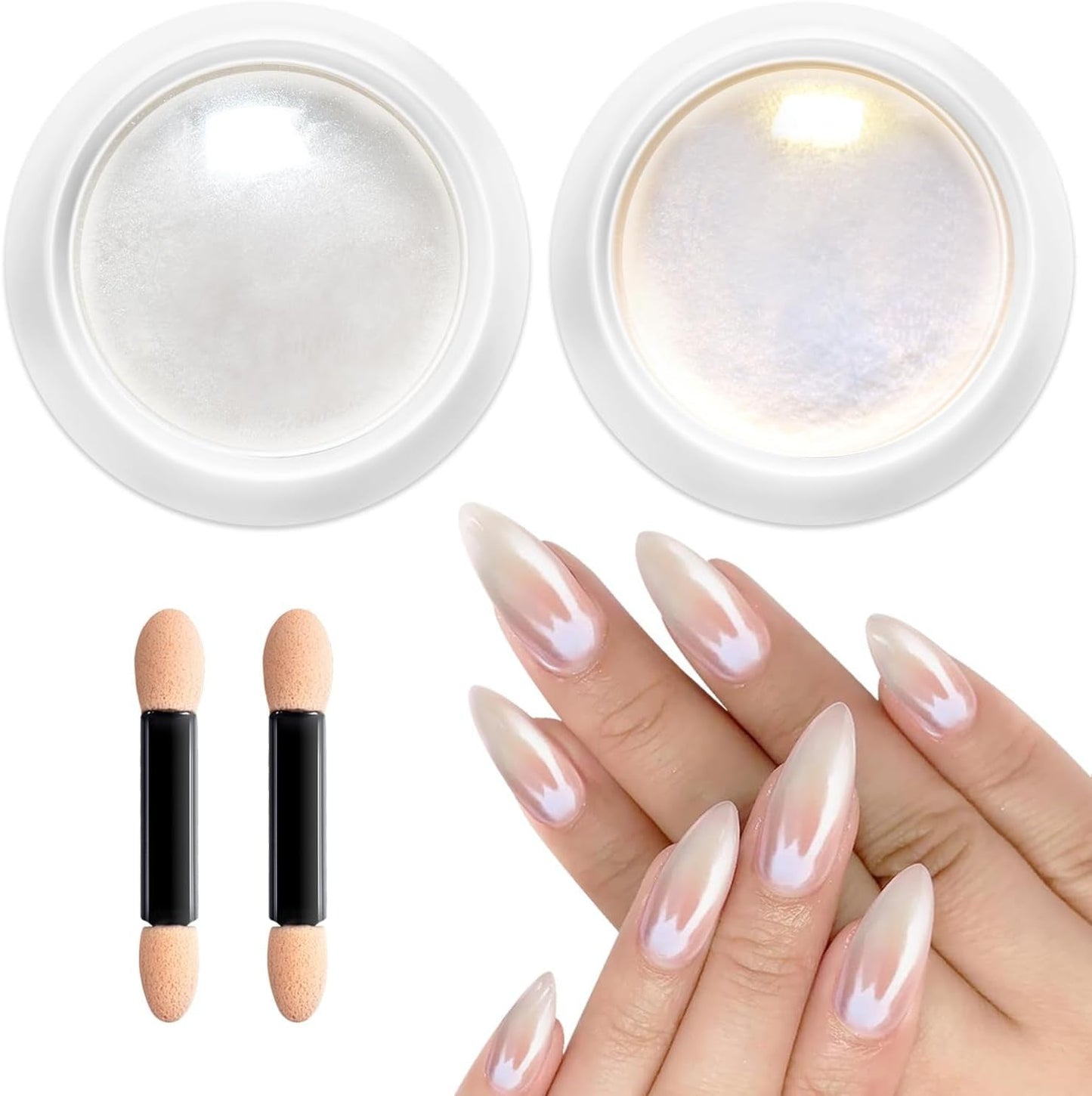 BISHENGYF Proszek do paznokci w kolorze różowego złotaNeue Upgrade Grosse Kapazitä Chrom PulverSuper-Spiegeleffekt Metall Mirror Chrome Powder – Neonowy szklisty efekt perłowy Brokat Nagelkunst Pulver Für DIY Salon