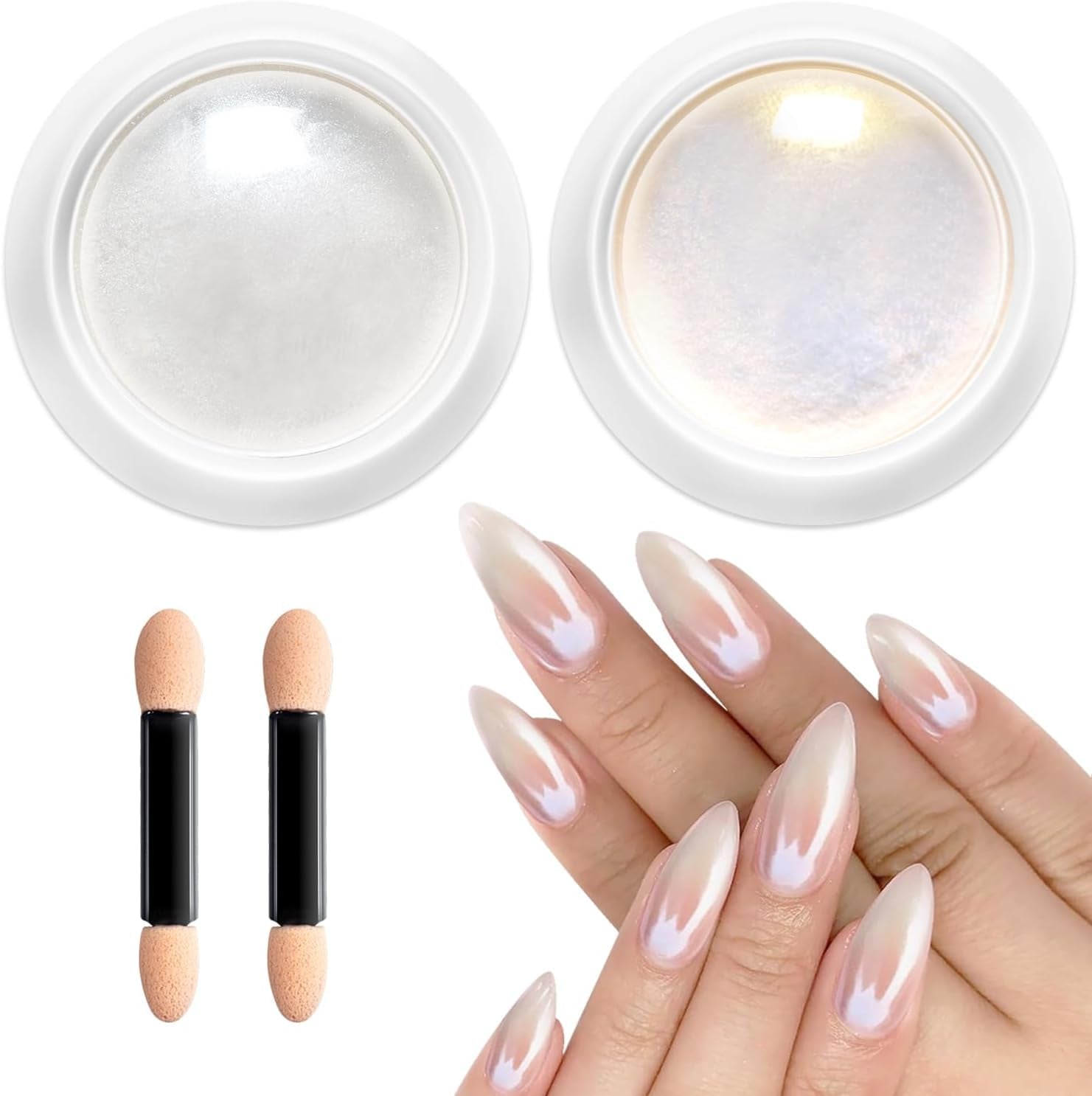 BISHENGYF Proszek do paznokci w kolorze różowego złotaNeue Upgrade Grosse Kapazitä Chrom PulverSuper-Spiegeleffekt Metall Mirror Chrome Powder – Neonowy szklisty efekt perłowy Brokat Nagelkunst Pulver Für DIY Salon