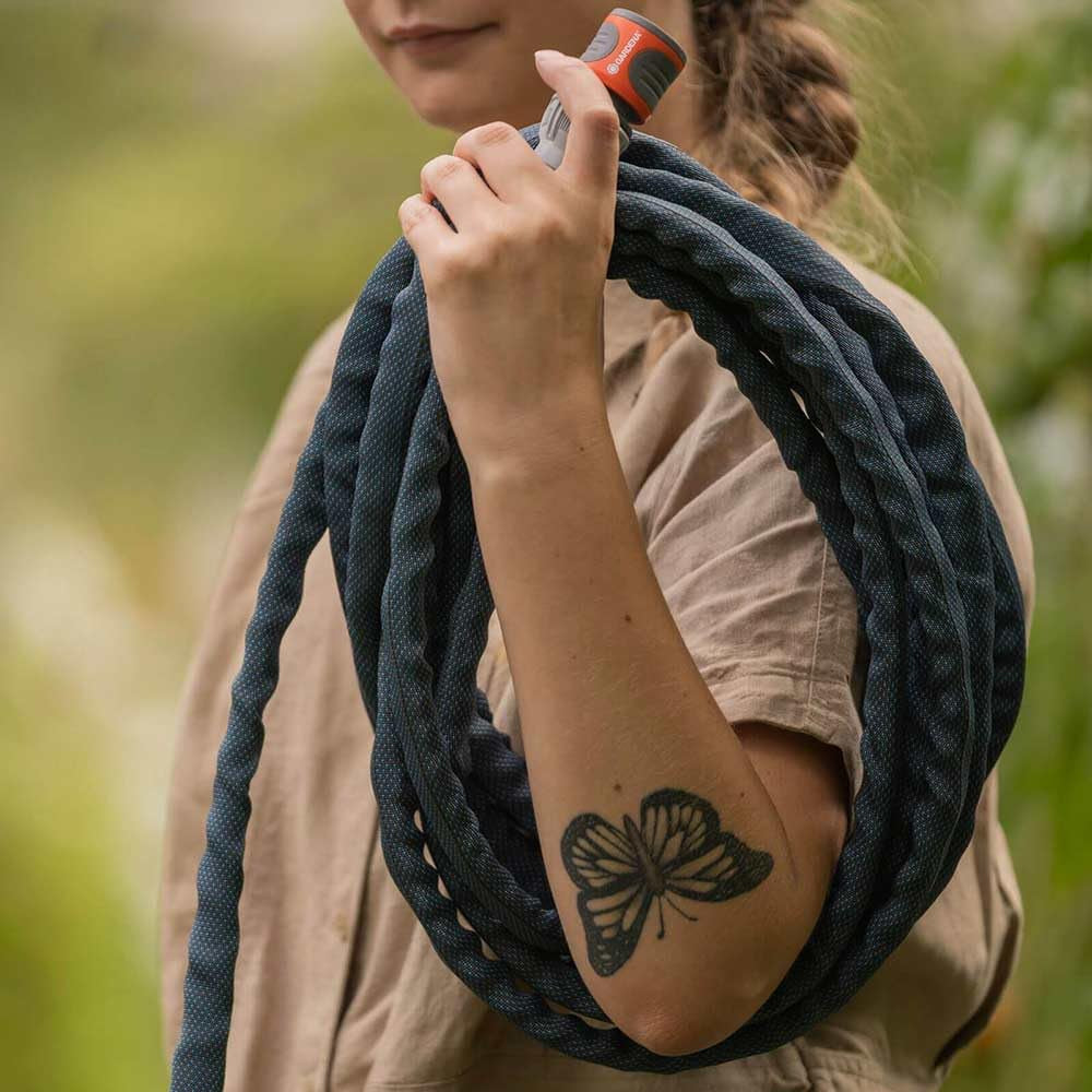 Gardena Liano Xtreme Zestaw 1/2 cala, 15 m: Niezwykle wytrzymały tekstylny wąż ogrodowy z lekkim, odpornym na warunki atmosferyczne wężem wewnętrznym z PCV (18465-20)