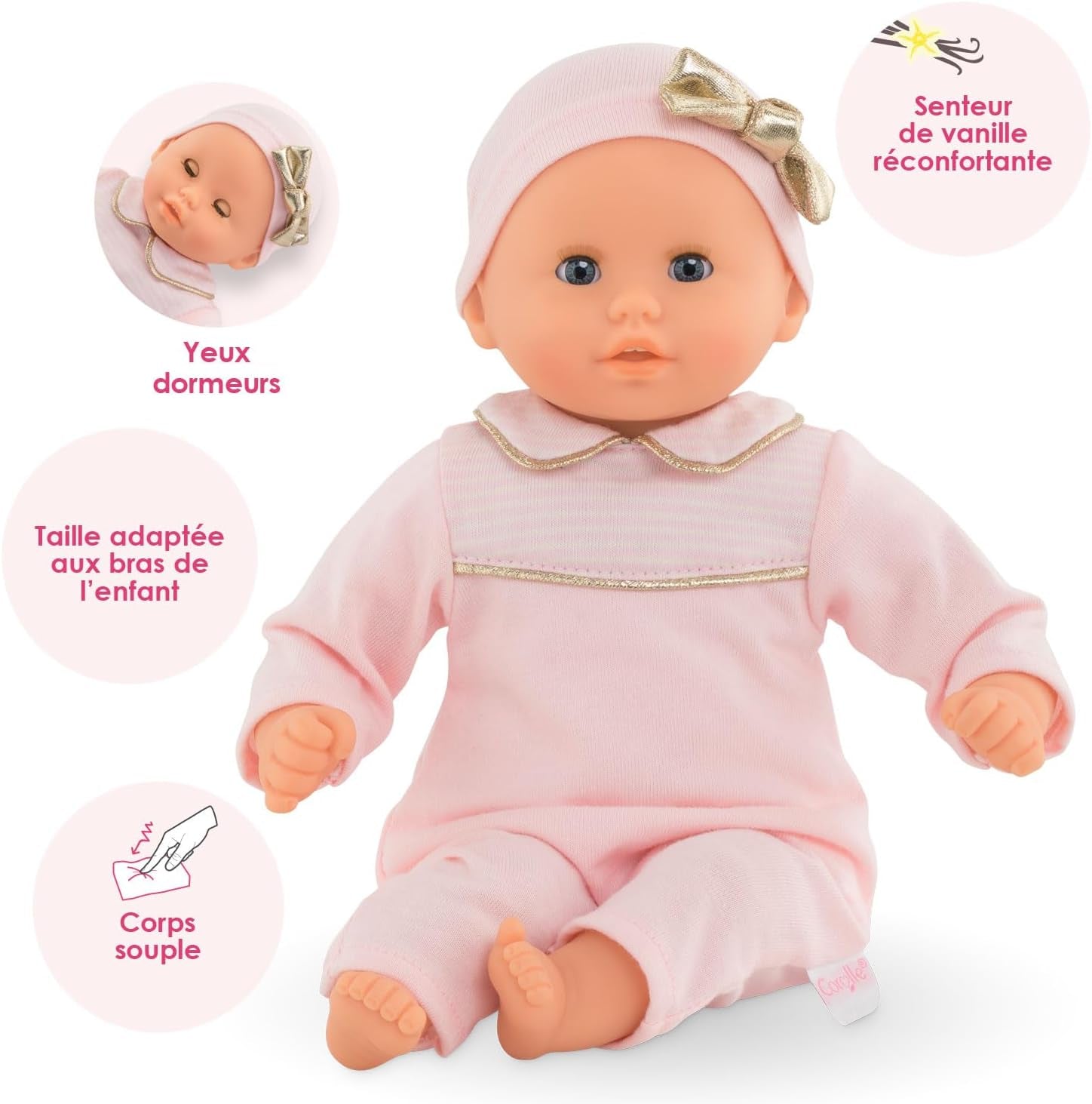Corolle 9000100270 - Mon Premier Poupon Calin Manon Francuska lalka z talizmanem i zapachem wanilii
