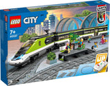 LEGO City Ekspres pasażerski, zestaw zdalnie sterowanych pociągów, zabawka kolejowa z reflektorami, 2 wagony i 24 elementy torów, prezent dla dzieci, chłopców i dziewcząt 60337 Zestawy do budowania Kup w sklepie LEGO