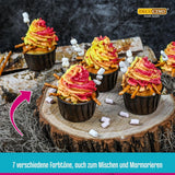 Zestaw 6 past kolorowych Decocino - 6 x 20 g - Barwniki spożywcze w kolorze czerwonym, różowym, zielonym, żółtym, niebieskim i czarnym, idealne do barwienia ciast, fondantów i kremów - Bez azo i bez glutenu