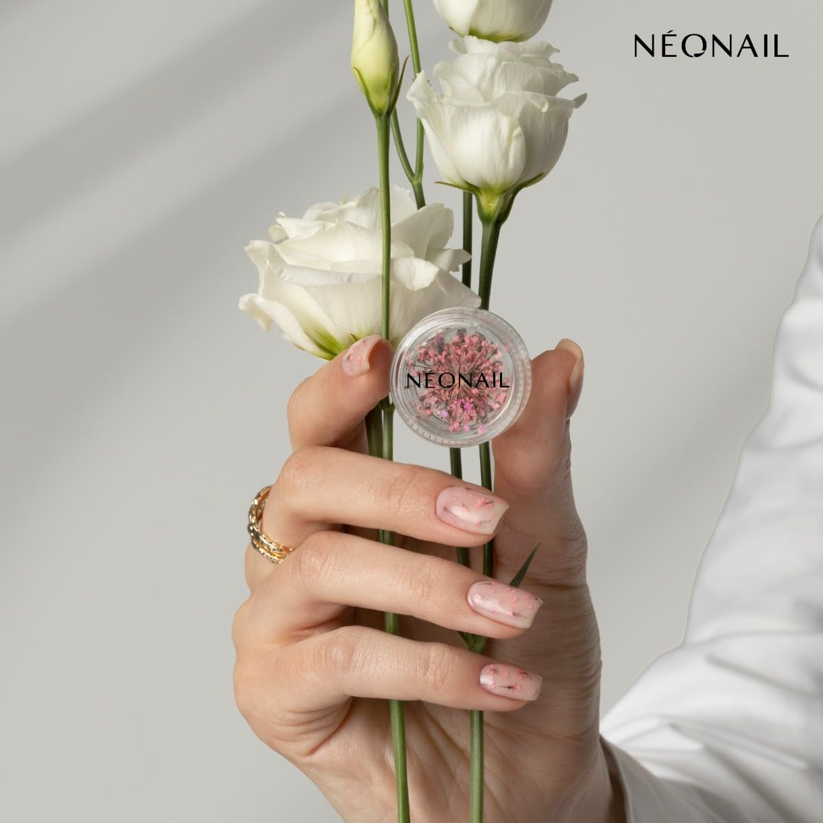 Zestaw kwiatów do zdobienia paznokci NÉONAIL - Trockenblumen - Getrocknete Blumen - Nageldesign Zubehör - Nageldekorationen - Getrocknete Blüten - Ozdoba do paznokci - Gelnägel Zubehör - 3 Farben - Rosa, Lila, Orange