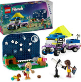 Zestaw pojazdów kempingowych LEGO Friends Stargazer z pojazdem terenowym i zabawkowym teleskopem, prezent dla dziewcząt i chłopców od 7 lat, zawiera figurki Nova, Aliya i psa 42603 Zestawy do budowania Besuche den LEGO-Store Single