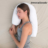 Innovagoods Ergonomiczna poduszka w kształcie litery U do spania na boku, idealna dla kobiet w ciąży, zapewnia spokojne oddychanie, zmniejsza chrapanie, bawełna i poliester, biała, poduszki ortopedyczne na szyję macicy 39 x 57 x 14 cm Naty Shop