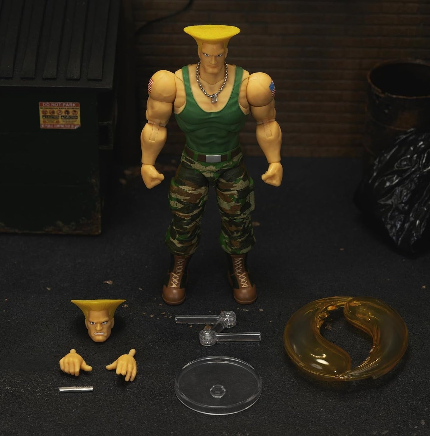 Jada Toys Figurka Street Fighter Guile (15 cm) - Street Fighter 2: The Final Challengers Kolekcjonerska ruchoma figurka z naprzemienną głową, rękami i akcesoriami, figurki dla dzieci w wieku 13+ Naty Shop