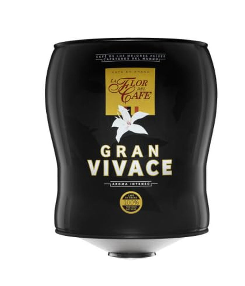 Flor del Café Gran Vivace – Kawa palona Premium w opakowaniu 3,5 kg – Intensywny smak – Dla gastronomii i profesjonalistów – Opakowanie ekonomiczne 2 x 3,5 kg