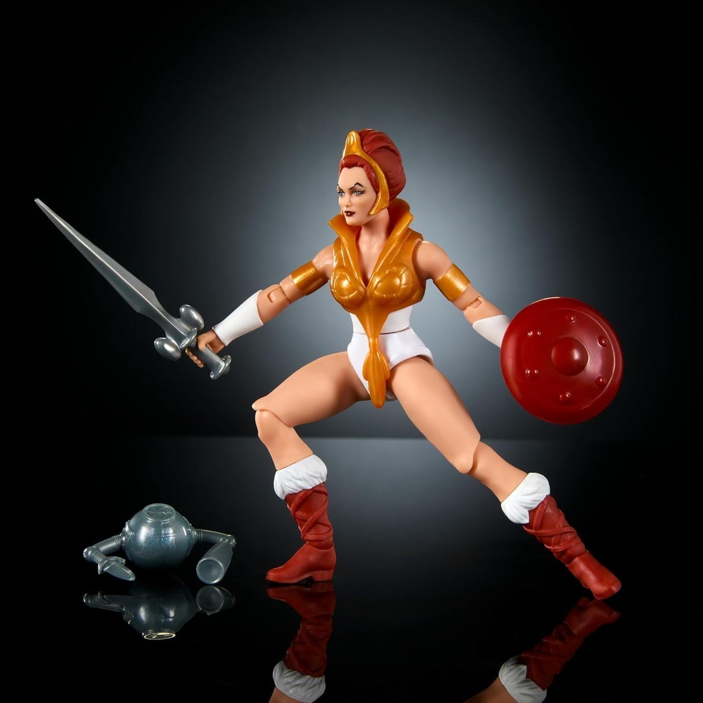 Masters of the Universe Origins Zabawka z kreskówki Teela Figurka o wysokości około 14 cm Bohaterka Motu Akcesoria i mini komiks HYD27 Figurki Naty Shop