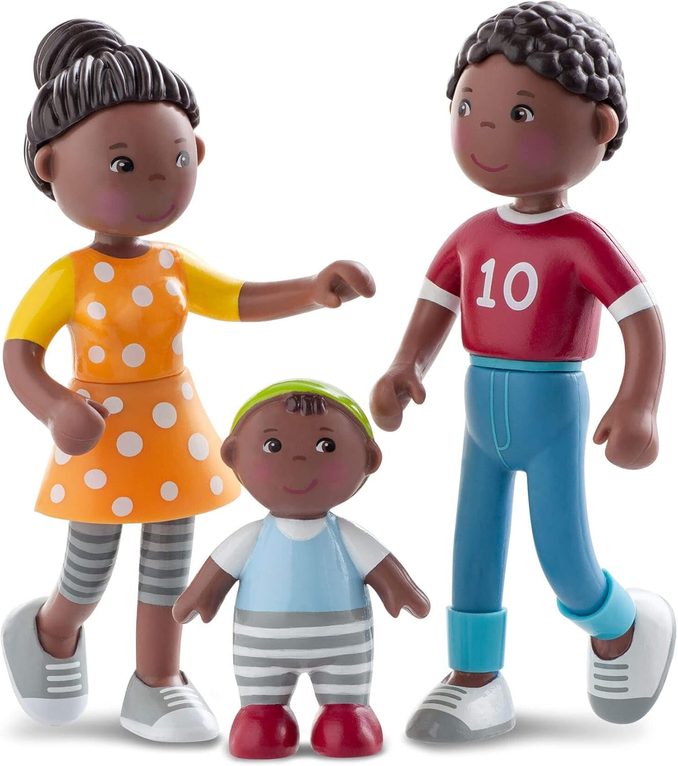 HABA 306696 — Zestaw do zabawy z rodziną Little Friends, elastyczne akcesoria dla lalek, wiek powyżej 3 lat