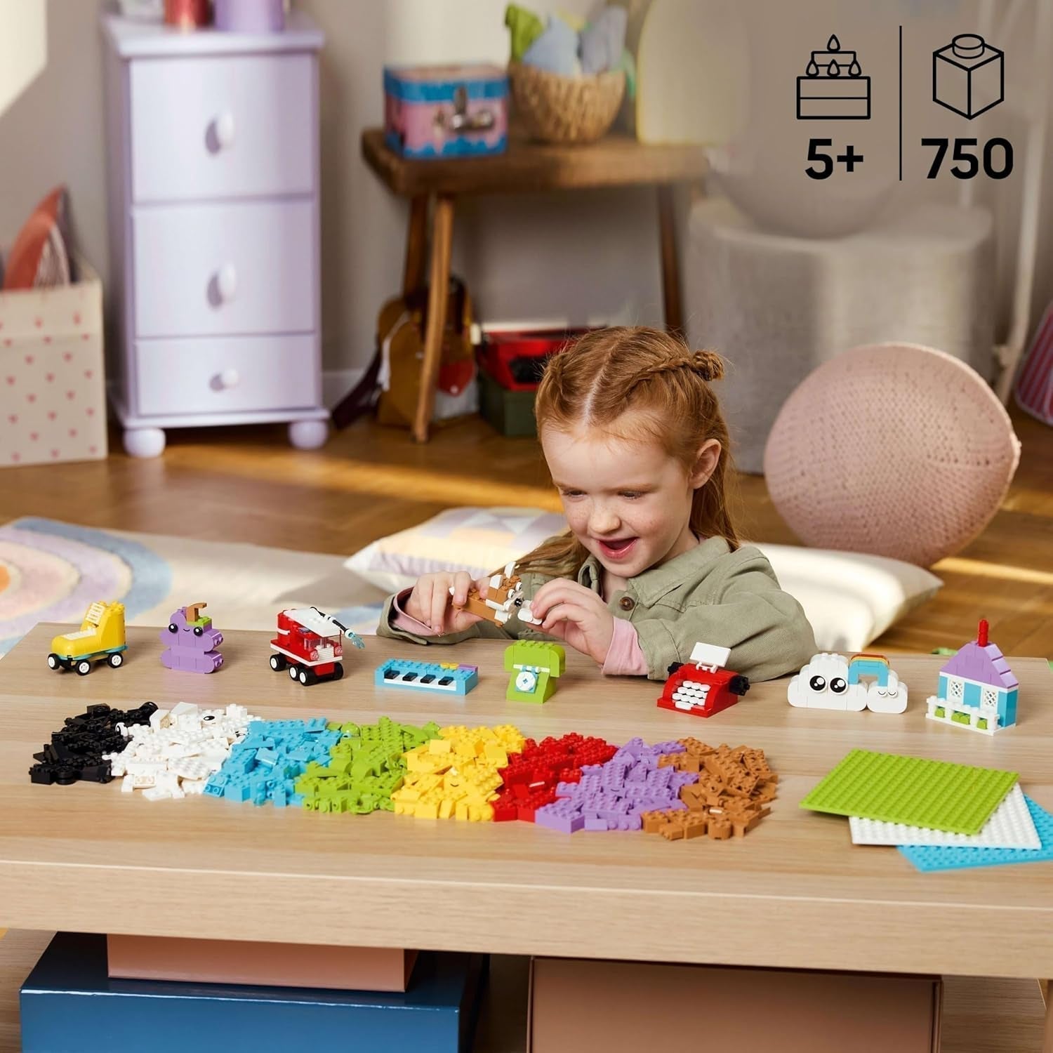 Kreatywny zestaw LEGO Classic do budowania i zabawy - zestaw z kolorowych klocków - zbuduj dom, psa, zabawny samochód, klawiaturę fortepianu i tęczę - zestaw do rękodzieła dla chłopców i dziewcząt od 5 lat Zestawy do budowania Besuche den LEGO-Store