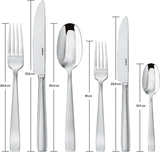 Sambonet 62512-83 Zestaw sztućców płaskich, monoblokowych, 36 sztuk, stal nierdzewna 18/10, można myć w zmywarce Kuchnia Naty Shop