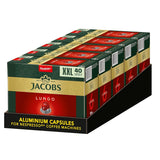 Jacobs Kaffeekapseln Lungo Classico, Megapack XXL, Intensität 6/12, 5 x 40 Getränke, kompatybilna z Nespresso* Kaffee Kapseln, 200 Kapseln