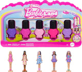 Barbie Mini Barbieland Zestaw 5 lalek fashionistek, ok. Mini lalki o wysokości 3,8 cm w szminkowych rękawach Zestaw z kolekcji niespodzianek (style mogą się różnić), 3 sztuki lalek JBD26 Naty Shop