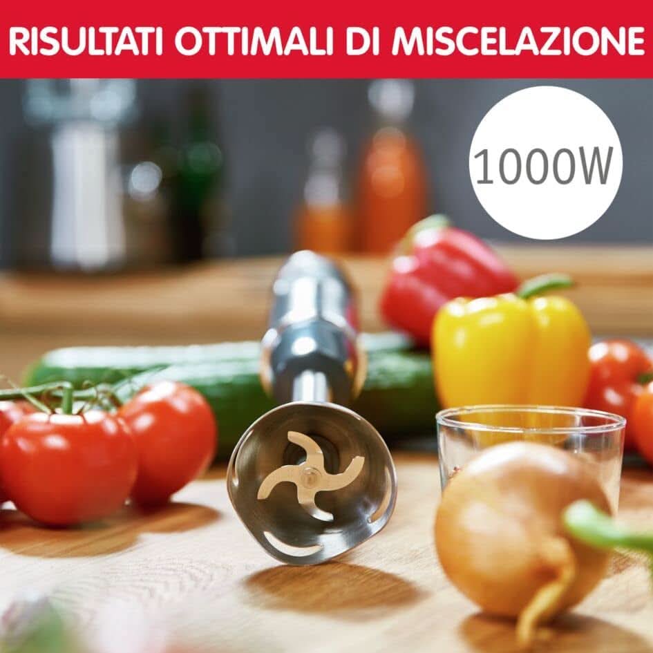 DD6558 DD655810 Quickchef Tauchmikser 3 w 1, technologia Powelix, 3 Zubehörteile, Edelstahl, Stahl/Schwarz Kitchen Naty Shop