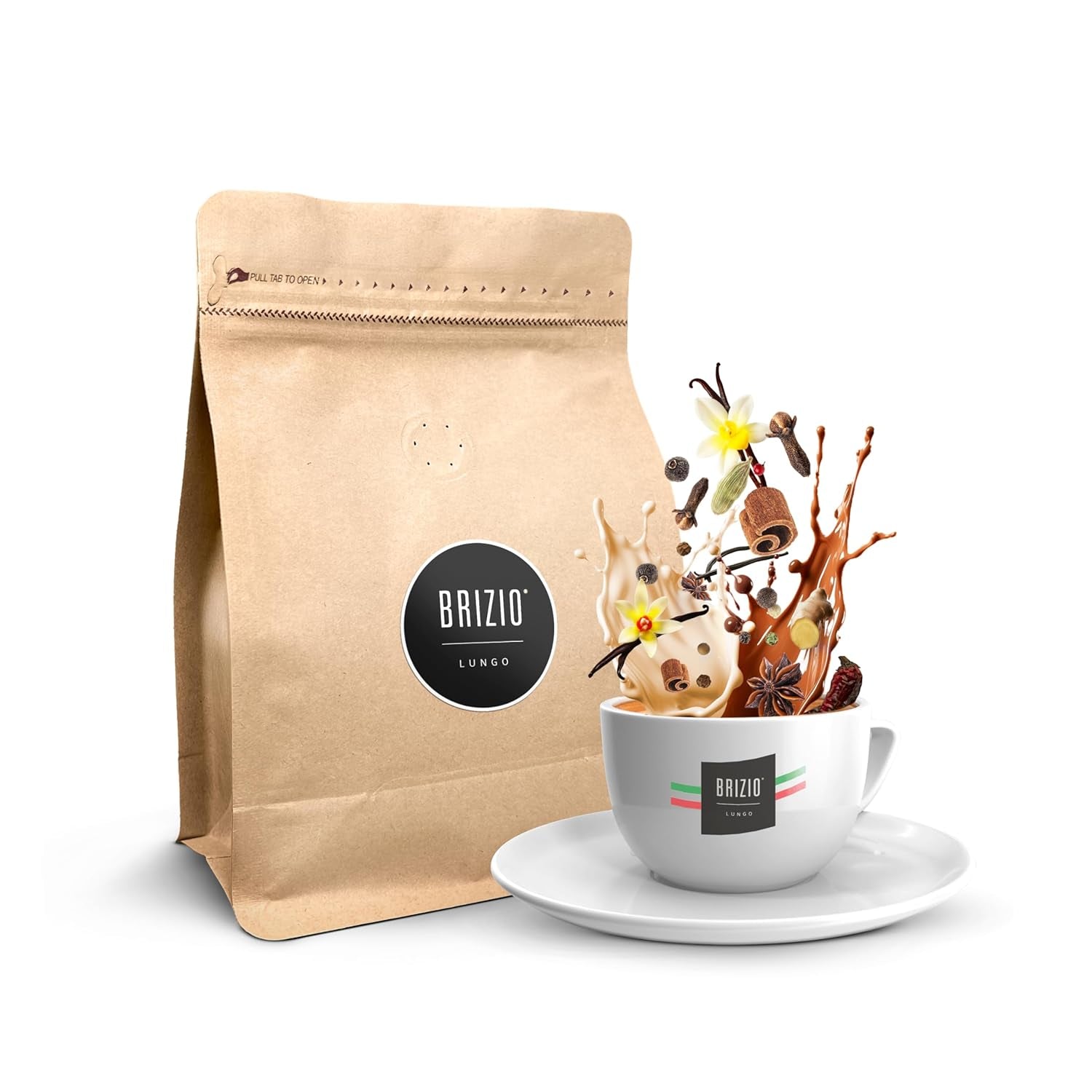 Lungo – Próbka 250g – Ziarna włoskiej kawy espresso – 100% Arabica – Średnio palone – Pełne i gładkie – Czekolada, Wanilia i Karmel
