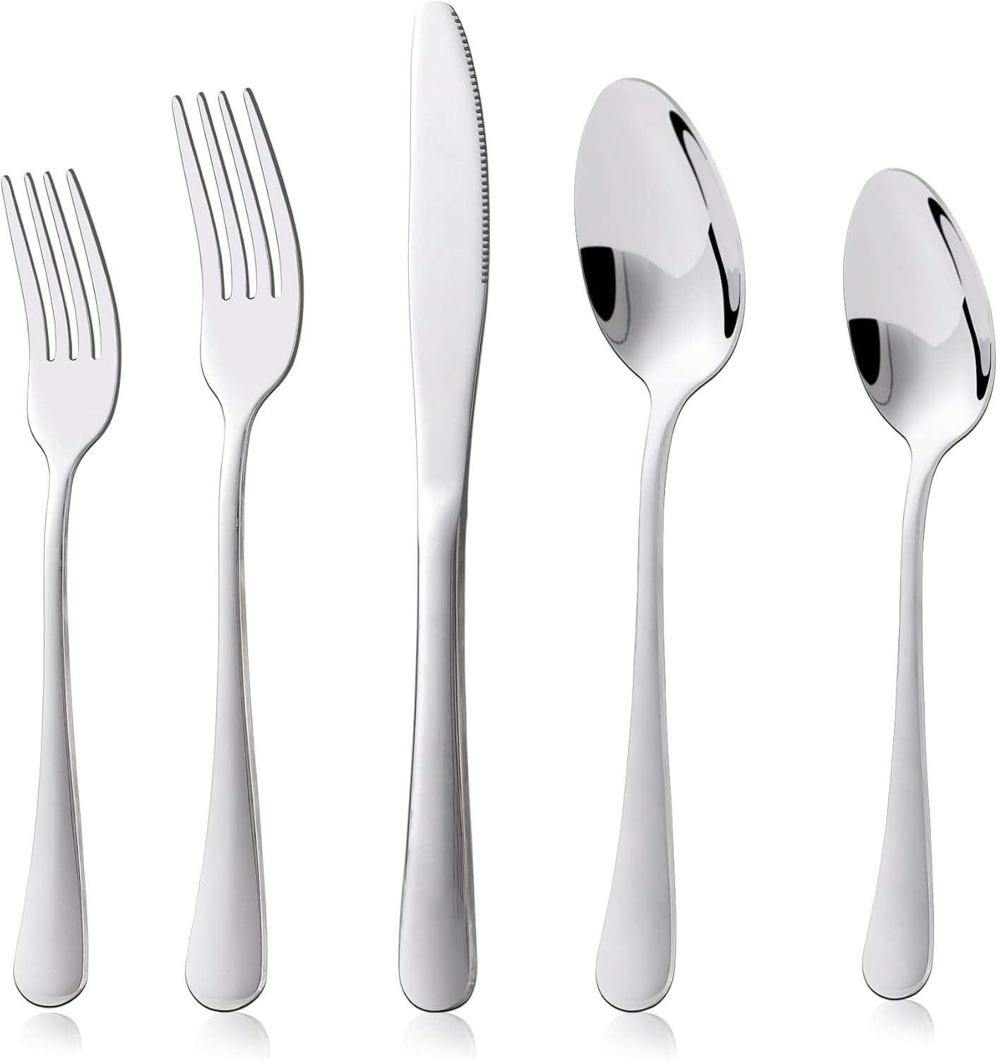 Zestaw sztućców Kitchenboss dla 6 osób: Zestaw sztućców 20 lub 30 sztuk Kitchen Naty Shop Silver 20 sztuk