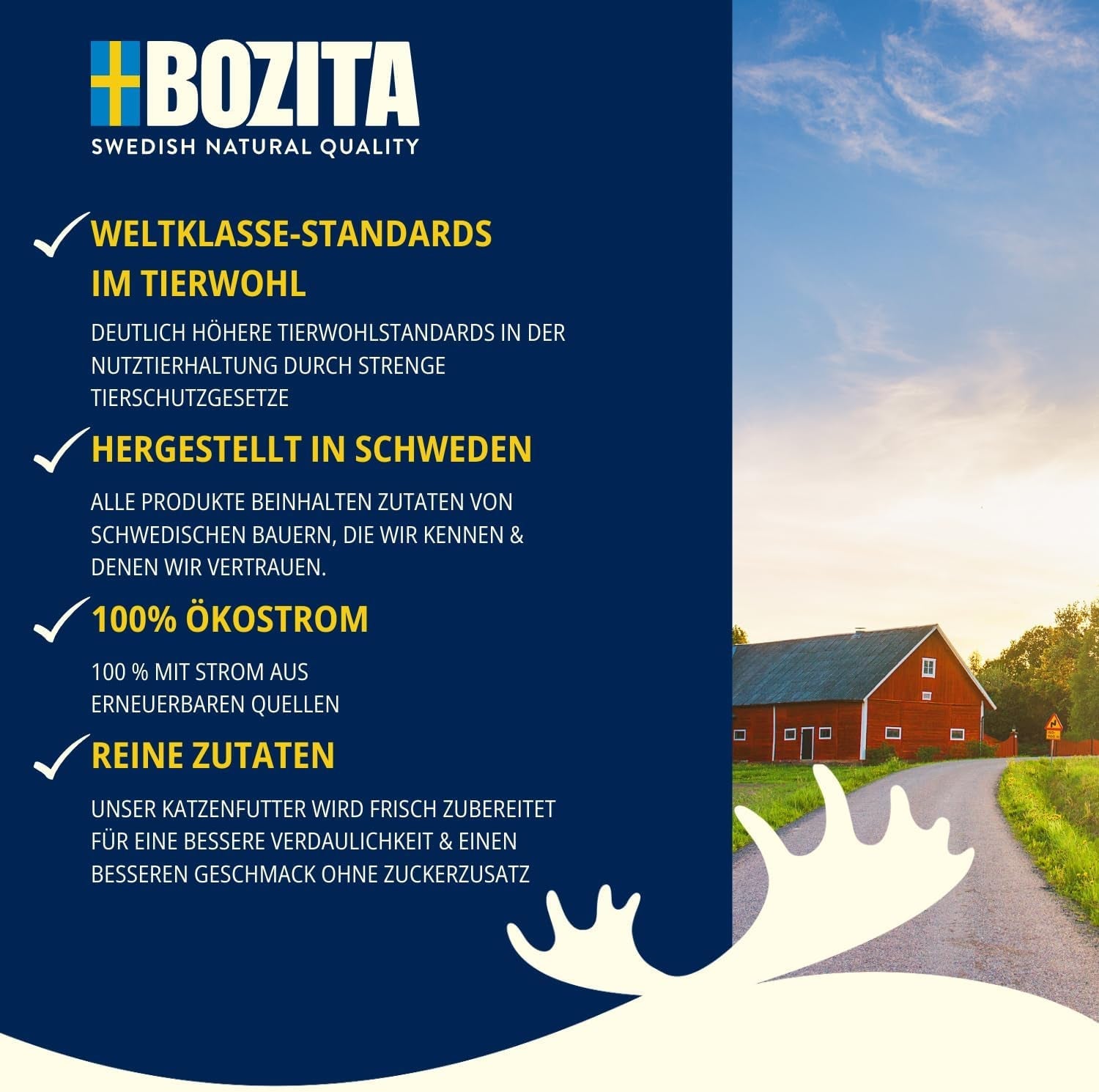 Bozita Tetra Sterylizowane kawałki w sosie węglowym - 6 x 370g Bezzbożowa i bezcukrowa mokra karma dla kotów - bez GMO, o zawartości białka 8,5% i tłuszczu 4,5% - wysokiej jakości i wyjątkowo smaczna