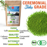 ORIGEENS BIO MATCHA CEREMONIAL GRADE „SHIKA” - Organiczna japońska herbata z Shizuoki - Matcha Latte/Usucha - 30g torebka uzupełniająca - Ceremonial Grade Organiczna zielona herbata Matcha w proszku