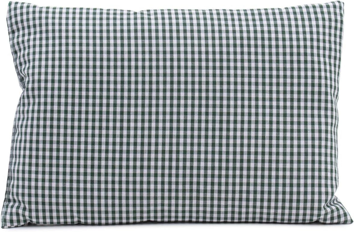 Gözze - Poduszka o zapachu ziół, 200 g wypełnienia z mieszanki ziół, poszewka ze 100% bawełny, 30 x 20 cm - Szara krata Naty Shop Standardowe poduszki