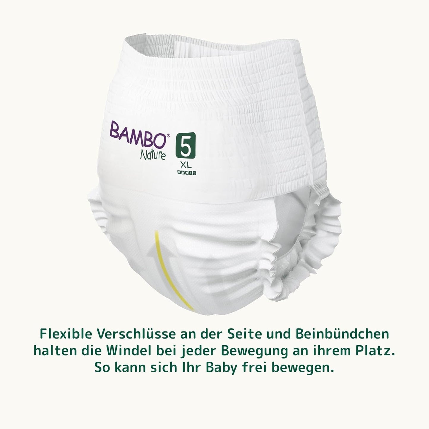 Pieluszki Bambo Nature, rozmiar 5 (11-17 kg) - opakowanie miesięczne 95 | Pieluchy z ulepszoną ochroną przed wyciekami | Najwyższy komfort i swoboda dla aktywnych dzieci | Pieluszki testowane dermatologicznie