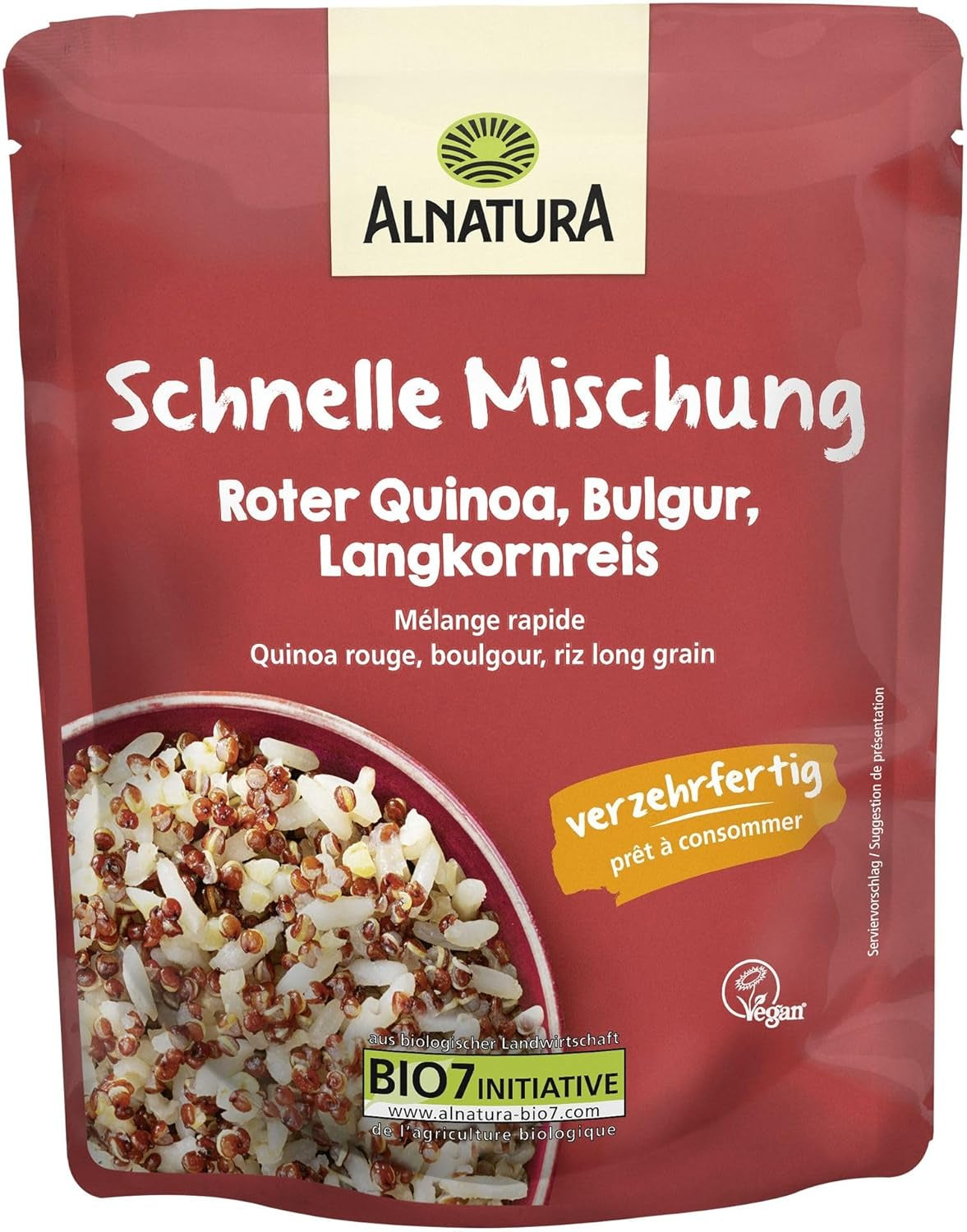 Szybka mieszanka czerwonej komosy ryżowej, bulguru i ryżu długoziarnistego, 250 g