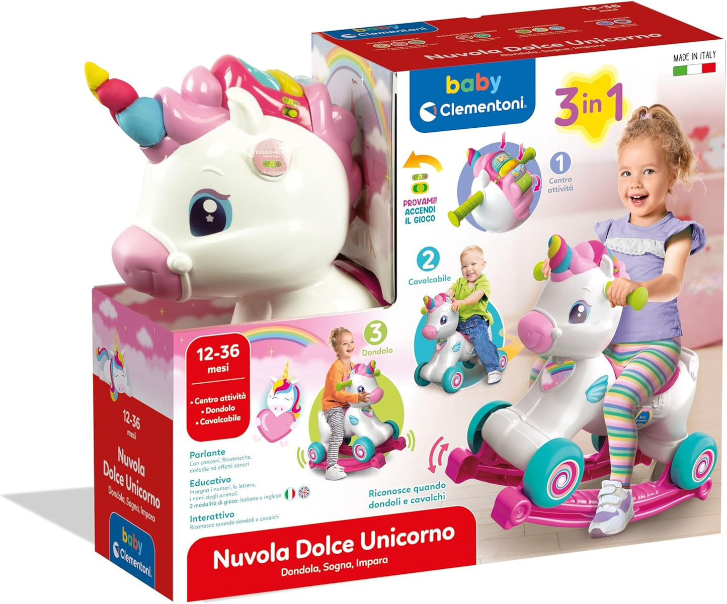 Clementoni 17855 Zwierzęta pierwsze kroki, wielokolorowe Zabawki Bebe Naty Shop