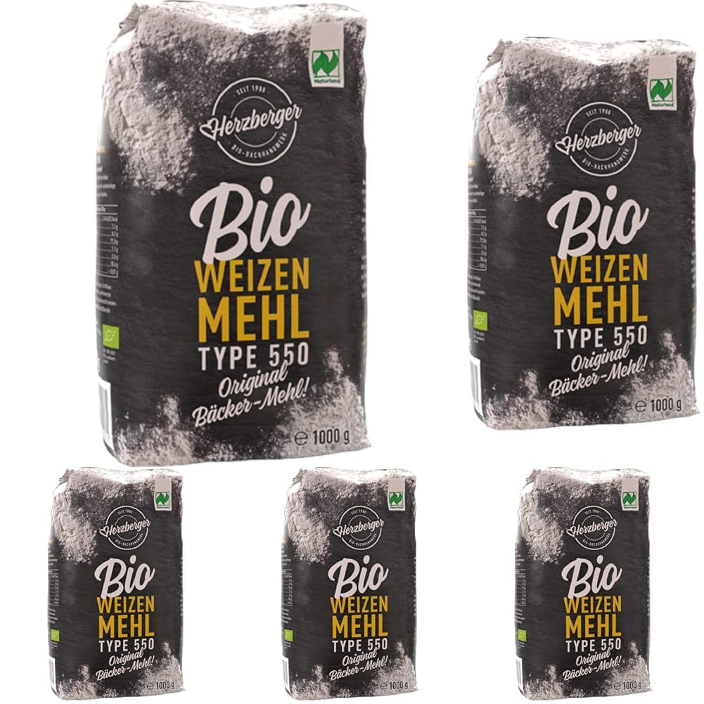 Mąka pszenna Herzberger Organic Naturland Typ 550, 1 kg