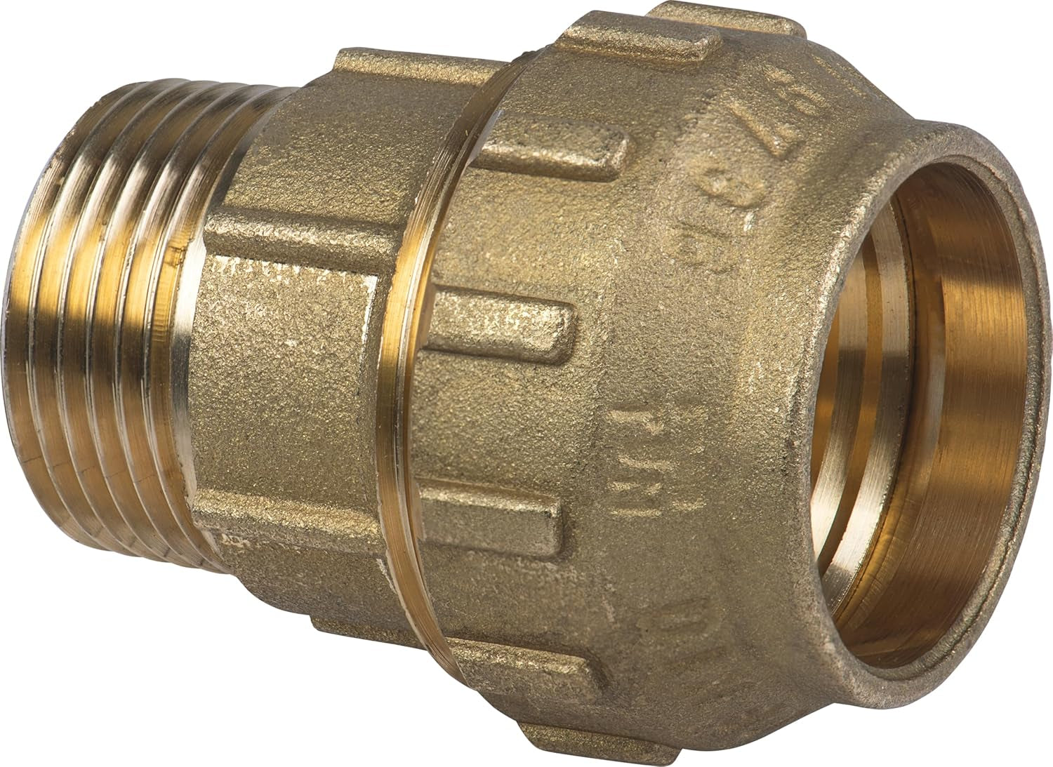 Złączka zaciskowa Cornat - gwint zewnętrzny Ø 32 mm x 1 cal - mosiądz - z jednym gwintem zewnętrznym - przyłącze rurowe PE-HD / T617532