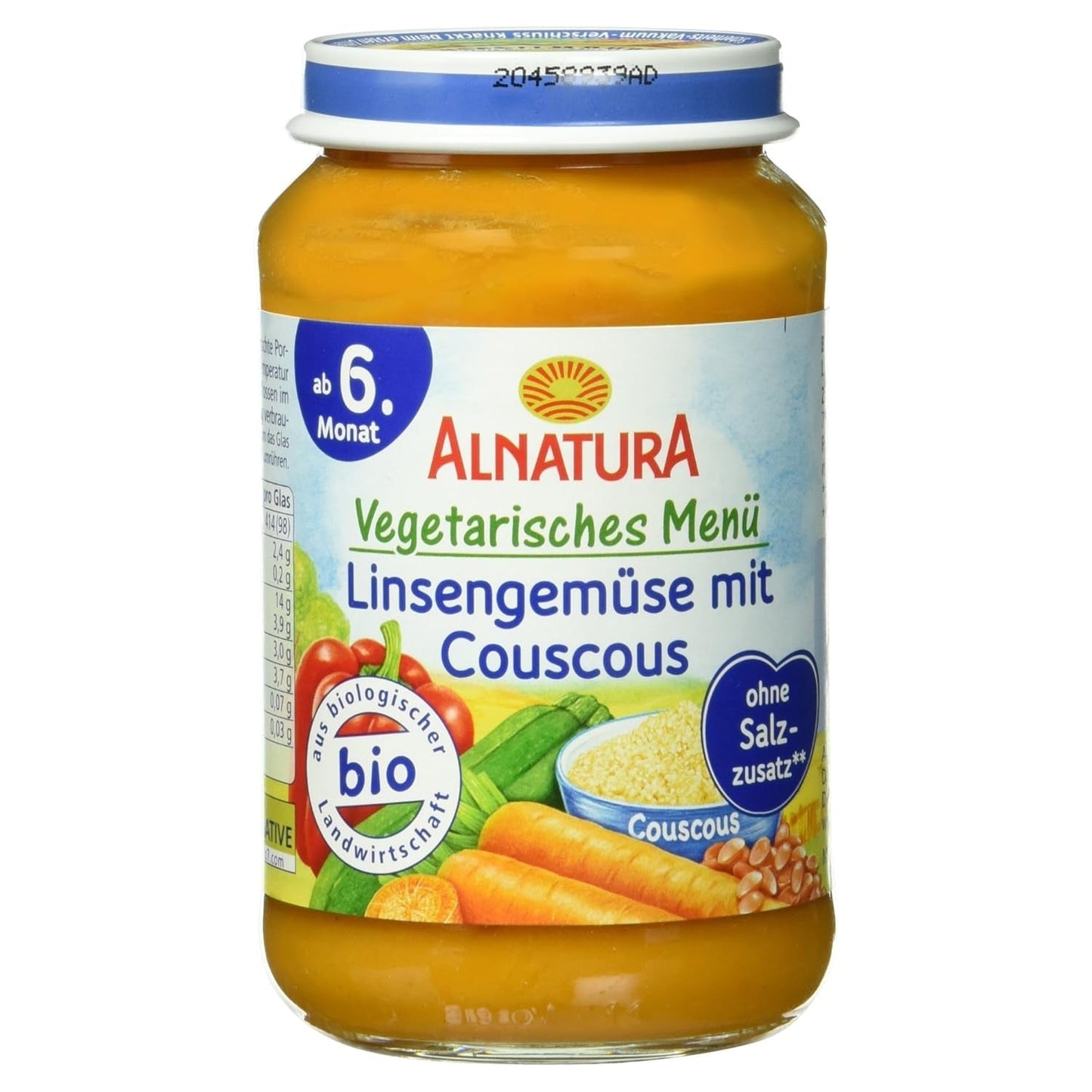 Organiczny gulasz z soczewicy z kuskusem (od 6 miesiąca życia), 190 g