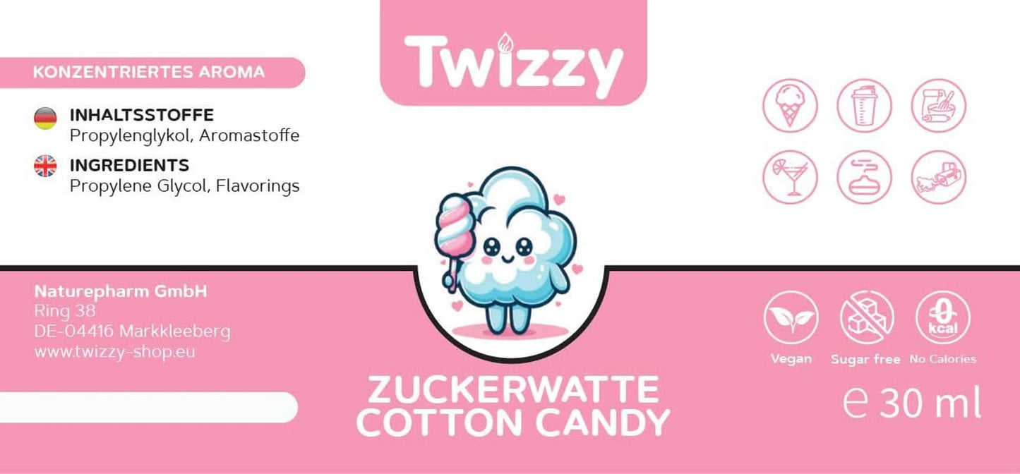Twizzy Skoncentrowany aromat waty cukrowej, 30 ml Aromas Naty Shop