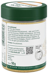 Fuchs Gewürze - Kreuzkümmel gemahlen - zum Würzen von Couscous, Hummus und Falafel - naturalne składniki - 50 g w wiederverwendbarer, recyclebarer Dawka