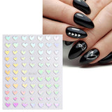 JMEOWIO Nagelsticker Aurora 12 Blatt Nail Art Naklejka Selbstklebend Nagelaufkleber Holografisches Stern Herz Dekoration Nageldesign Zubehör
