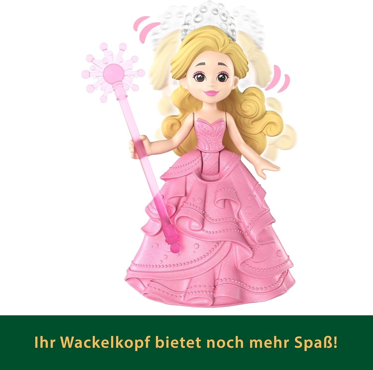 Mattel Universal Pictures Evil Glinda pływająca bańka, inspirowana filmem mini lalka Glinda i zestaw pojazdów, JFM25, [wielokolorowy]