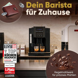 W pełni automatyczny ekspres ProfiCook® ze spieniaczem mleka do cappuccino | Młynek stożkowy | z funkcją podgrzewania filiżanki | Włoska profesjonalna pompa | Ekran dotykowy | Ekspres | PC KAV 1281
