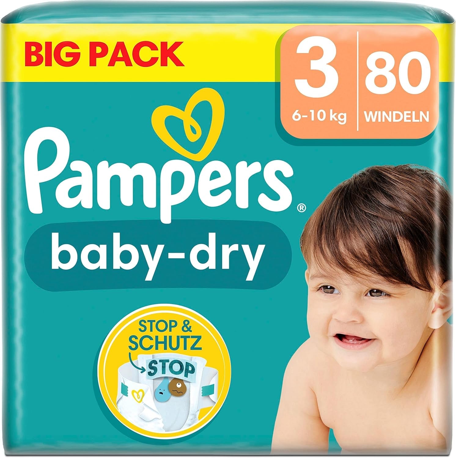 Pampers (stara wersja), majtki, rozmiar 4, 9kg-15kg, trzy opakowania (1 x 88 pieluszek)