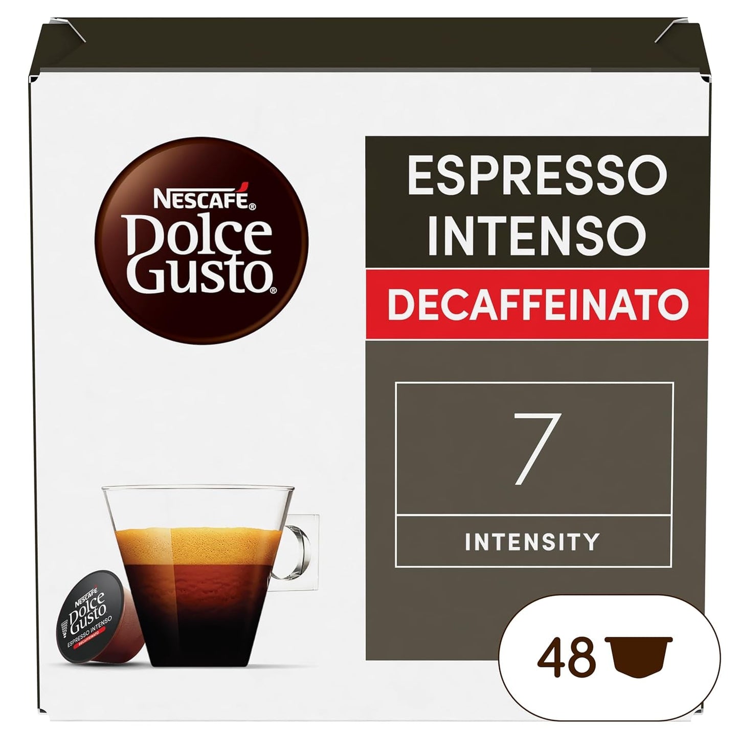 Nescafé Dolce Gusto Cafe Dolce Gusto Espresso Intenso Desc. | Nestle Pack 3 Kisten Mit 18 Kapseln, Die Jewells 16 Einheit (3er Pack)
