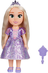 Lalka Disney Princess Roszpunka 35 cm, odblaskowe, brokatowe oczy, ruchome stawy, odpinana sukienka, buty, korona, długie blond włosy, dla dziewczynek w wieku 3+