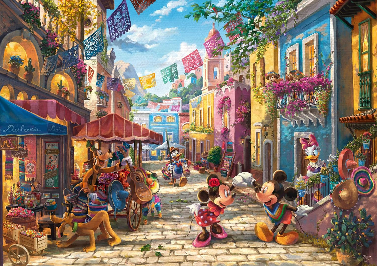 Schmidt Spiele 57397 Thomas Kinkade, Disney, Mickey i Minnie w Meksyku, układanka 6000 elementów Puzzle Naty Shop