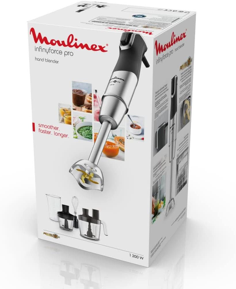 Mikser stojący Infinyforce Pro 1200W, Hochleistungsklingen, Schnelle Ergebnisse, Ergonomische Geschwindigkeitregelung, Geschwindigkeitregelung, Abnehmbare Spülmaschinenfeste Teile DD95JD10 Kitchen Naty Shop