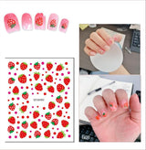 JMEOWIO Süße Nagelsticker Für Kinder 14 Blatt Nail Art Naklejka Selbstklebend Nagelaufkleber Regenbogen Blumen Frucht Dekoration Nageldesign Zubehör