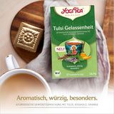 Herbata Yogi - Tulsi Serenity Organiczna ziołowa herbata ajurwedyjska Naturalna mieszanka Tulsi bez kofeiny „Święta” bazylia, lukrecja i pomarańcza Herbata Yogi 3 opakowania 3X17 torebek na herbatę (51 torebek na herbatę)
