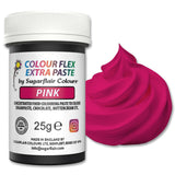 Barwnik spożywczy Sugarflair Colourflex Extra Pink Paste - Jadalny barwnik spożywczy do śmietany, czekolady, pasty cukrowej, lukru, kremówki, mieszanek do ciast, ciast i nie tylko - 25g