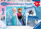 Ravensburger Children's Puzzle - 09264 Adventures in Winterland - układanka dla dzieci od 5 roku życia, układanka Disney Kraina Lodu z elementami 3X49 Puzzle Naty Shop Domyślny tytuł